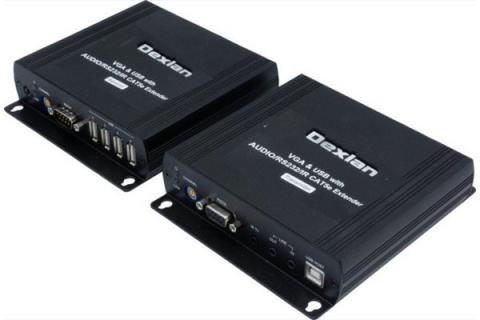 DEXLAN VGA/USB Cat5 Extender over IP with loop console