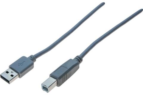 USB 2.0 cord a/b Grey-0.6 m