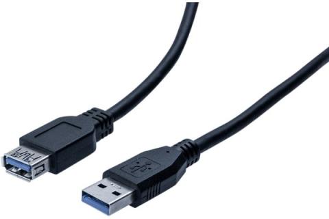Usb 3.0 extension cord am/af black- 0.5 m