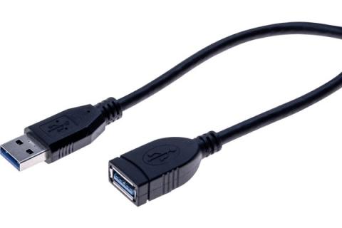 Usb 3.0 a/a entry-level extension cord black - 3 m