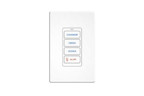 RTI- RK1+4B Button Lighted In-wall Universal System Controller