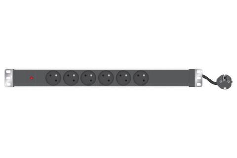 1U standard French PDU for 19   cabinet wit Power LED