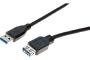 USB 3.0 extension cord A male/ A female Black- 1.80 m
