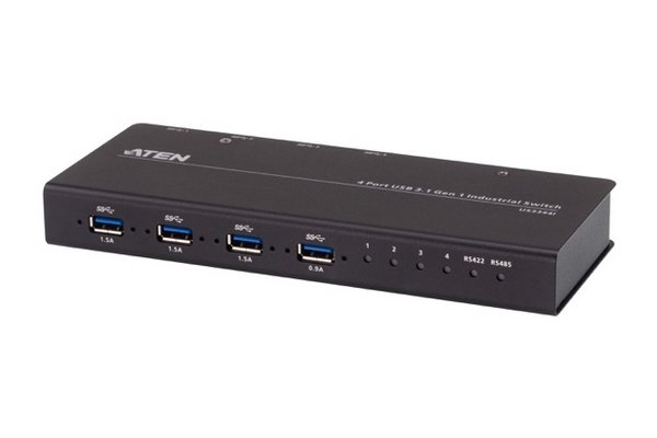 Industrial 4-port USB Switch to 4 USB Shared devices