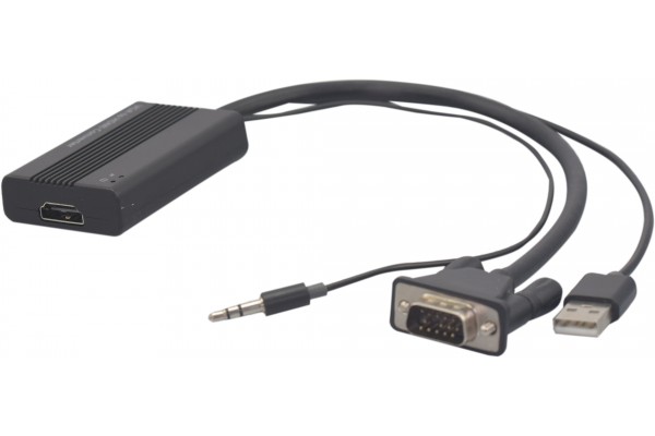 Convertisseur VGA+ audio (jack 3,5mm) vers HDMI - 20cm