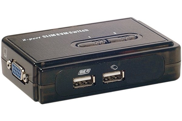 USB Pocket KVM with Cables-  2 Ports