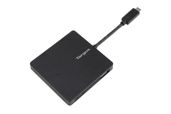 Targus USB-C Hub To 3 x USB-A and 1x USB-C Power Delivery Pass Through, Black