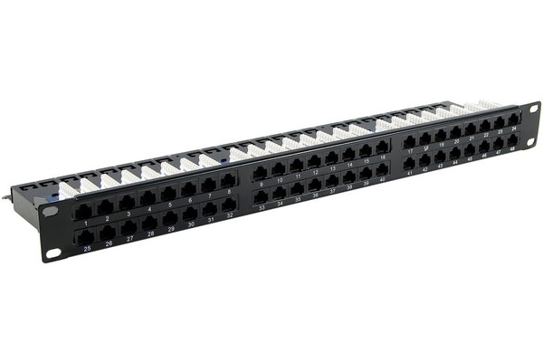 Patch Panel Cat 6 UTP 1U Equipped- 48 ports