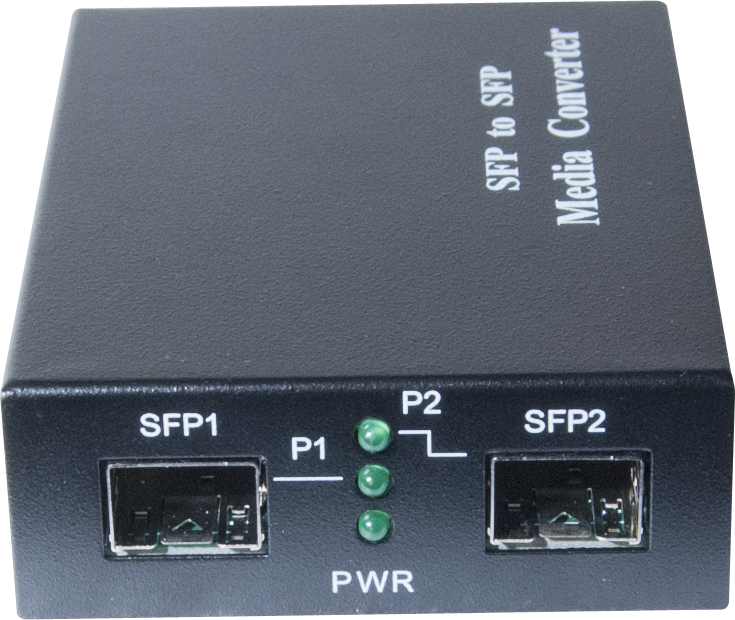 Convert. 2 ports fibre SFP Bi-Vitesse Multi-Monomode