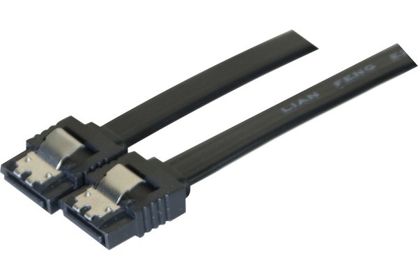 Câble sata 6GB/s slim sécurisé (noir) - 50 cm