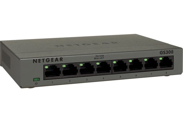 Netgear GS308 switch 8 ports 10/100/1000 metal