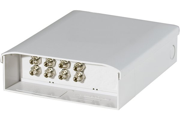 Fiber optic distribution box - 8 ST adapters