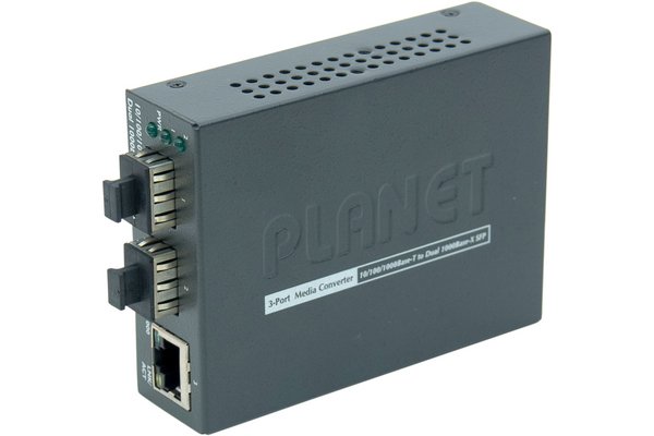 PLANET GT-1205A Gigabit Media Converter-1 x RJ45/ 2 x SFP