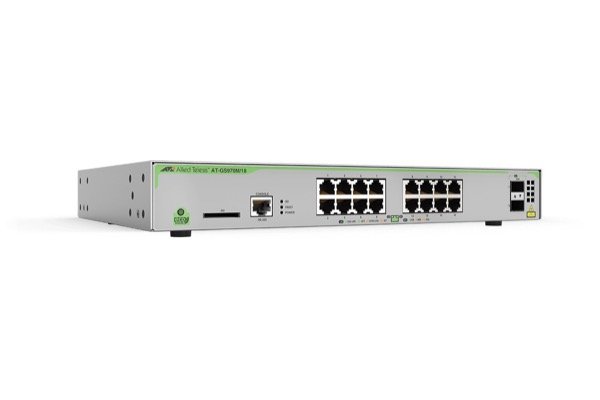 16 x 10/100/1000T ports and 2 x SFP uplink slots (100/1000X SFP), Fixed one AC p
