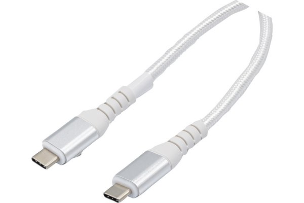 Eco- Friendly silver USB 3.2 Gen2 cord -1m