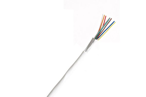 EKIVALAN Câble alarme rigide 100% cuivre 6x0,6/AWG23 LSZH Eca blanc - 100 m