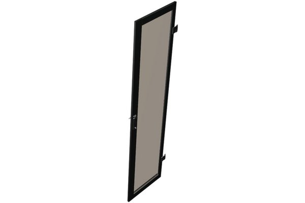 EFIRACK 24U Optional glass door 600 x  (titanium grey) Rear