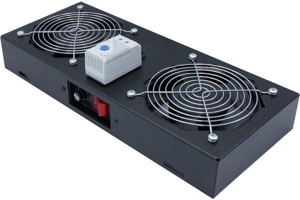 EKIVALAN Kit 2 ventilateurs avec thermostat pour coffret CEPA noir