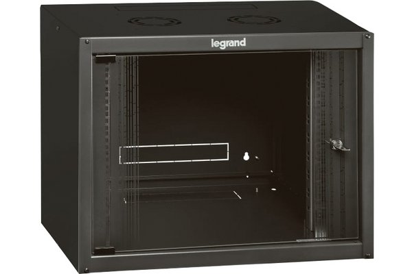 LEGRAND 19-inch fixed box delivered flat Linkeo capacity 6U - 359x600x450mm