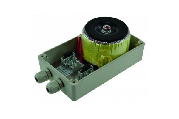 Transfo.230V AC/24V AC/120VA(5a)boitier ABS IP 65 180x105x80
