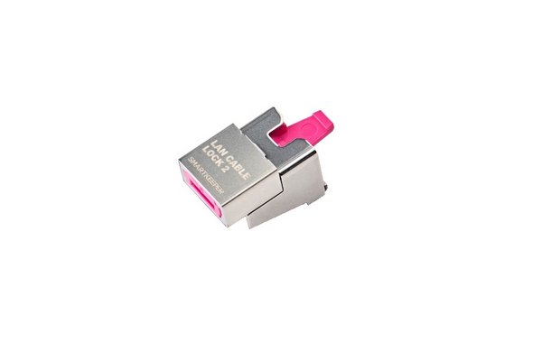 SMARTKEEPER / 5x LAN Cable Locks with 1x Lock Key Basic Pink