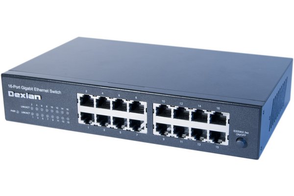 DEXLAN switch 16 ports gigabit rackmount 10   & 19