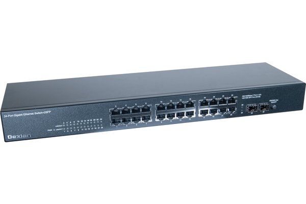 DEXLAN Gigabit Ethernet Switch- 24 x RJ45+2 SFP