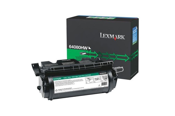 Toner LEXMARK 64080HW T64X - Noir