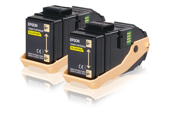 Pack de 2 toner EPSON C13S050606 AL-C9 - Yellow