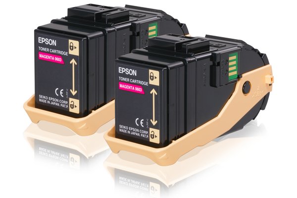 Pack de 2 toner EPSON C13S050607 AL-C9300N - Magenta