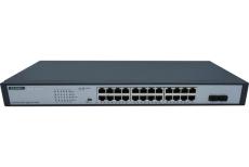 DEXLAN Switch 24 Ports Gigabit PoE+ Budget 280W & 2 ports fibre SFP
