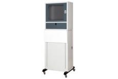 WS 600x765 cabinet with monitor and keyboard pedestals, grey