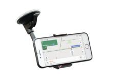 Universal Car Flexible Suction Mount with Smartphone Clip