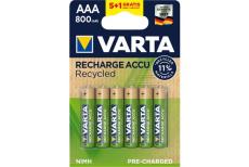 VARTA Recycled recharge accu AAA 5 + 1 free