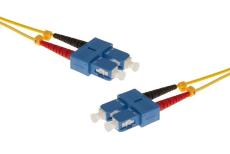 SC-UPC/SC-UPC duplex HD single OS2 9/125 Fiber patch cable yellow - 30 m