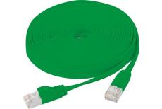 Cat6 RJ45 Flat patch cable U/FTP snagless green - 10 m