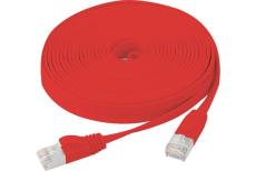 Cat6 RJ45 Flat patch cable U/FTP snagless red - 5 m