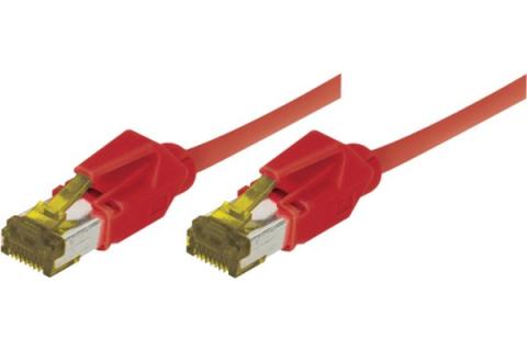 Cordon RJ45 sur câble catégorie 7 S/FTP LSOH snagless rouge - 3 m